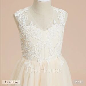 flower girl ivory dress